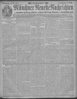 Münchner neueste Nachrichten Mittwoch 13. Mai 1903