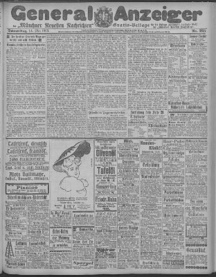 Münchner neueste Nachrichten Donnerstag 14. Mai 1903