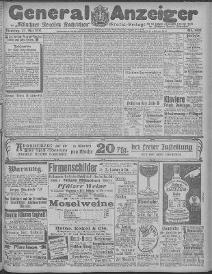 Münchner neueste Nachrichten Dienstag 19. Mai 1903