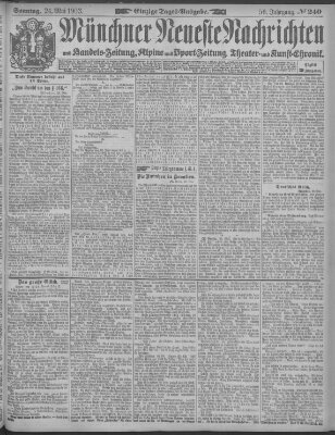 Münchner neueste Nachrichten Sonntag 24. Mai 1903