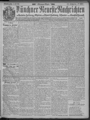 Münchner neueste Nachrichten Mittwoch 1. Juli 1903