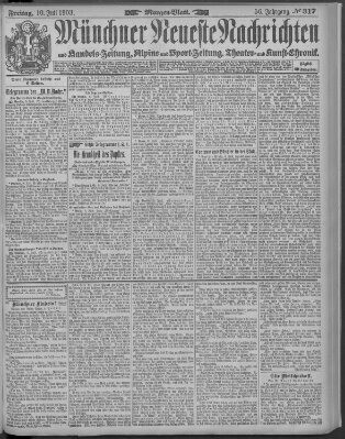 Münchner neueste Nachrichten Freitag 10. Juli 1903