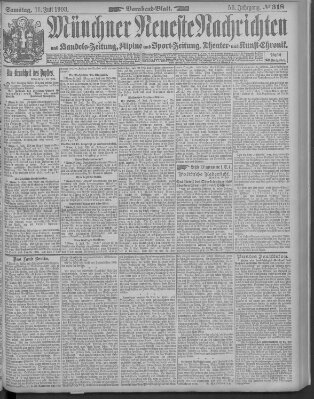 Münchner neueste Nachrichten Samstag 11. Juli 1903