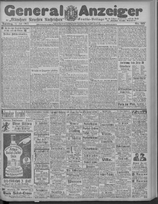 Münchner neueste Nachrichten Samstag 11. Juli 1903