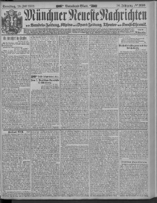 Münchner neueste Nachrichten Samstag 18. Juli 1903