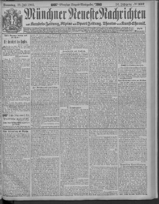 Münchner neueste Nachrichten Sonntag 19. Juli 1903