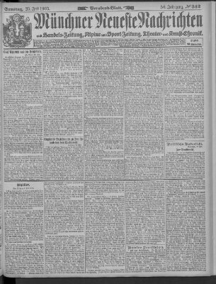 Münchner neueste Nachrichten Samstag 25. Juli 1903