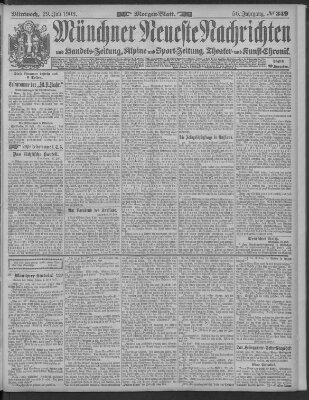 Münchner neueste Nachrichten Mittwoch 29. Juli 1903