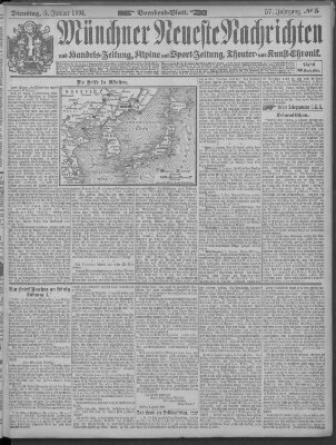 Münchner neueste Nachrichten Dienstag 5. Januar 1904