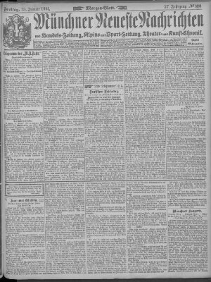 Münchner neueste Nachrichten Freitag 15. Januar 1904