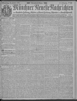 Münchner neueste Nachrichten Dienstag 26. Januar 1904