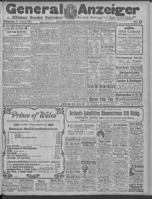 Münchner neueste Nachrichten Mittwoch 27. Januar 1904