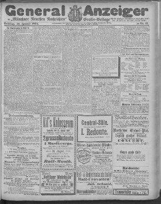 Münchner neueste Nachrichten Samstag 13. Januar 1894