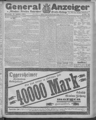 Münchner neueste Nachrichten Mittwoch 17. Januar 1894