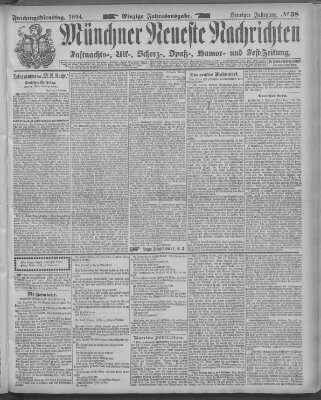 Münchner neueste Nachrichten Dienstag 6. Februar 1894