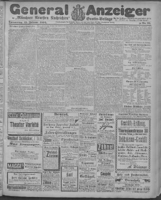 Münchner neueste Nachrichten Donnerstag 15. Februar 1894