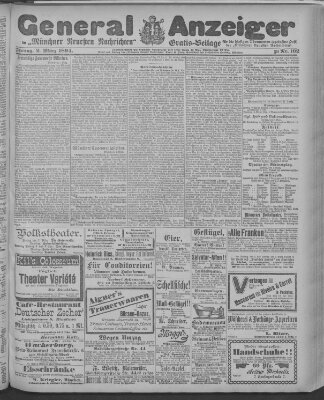 Münchner neueste Nachrichten Freitag 2. März 1894