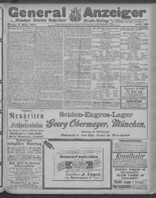 Münchner neueste Nachrichten Montag 5. März 1894