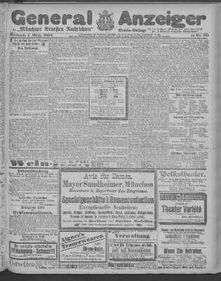 Münchner neueste Nachrichten Mittwoch 7. März 1894