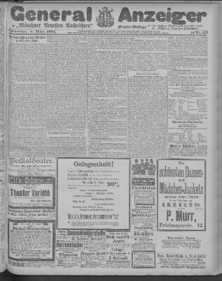 Münchner neueste Nachrichten Donnerstag 8. März 1894