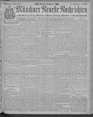 Münchner neueste Nachrichten Freitag 9. März 1894