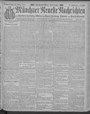 Münchner neueste Nachrichten Donnerstag 29. März 1894