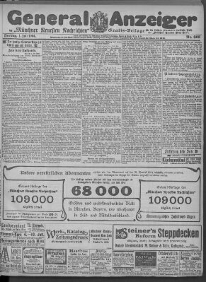 Münchner neueste Nachrichten Freitag 1. Juli 1904