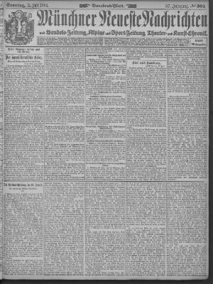 Münchner neueste Nachrichten Samstag 2. Juli 1904