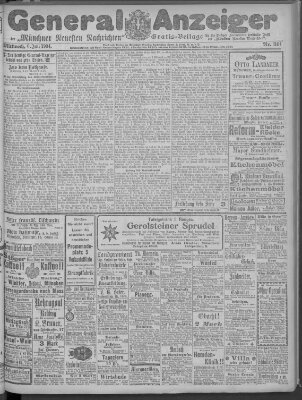 Münchner neueste Nachrichten Mittwoch 6. Juli 1904