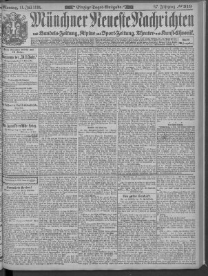 Münchner neueste Nachrichten Montag 11. Juli 1904