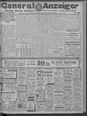 Münchner neueste Nachrichten Dienstag 12. Juli 1904