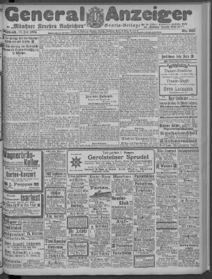 Münchner neueste Nachrichten Mittwoch 13. Juli 1904