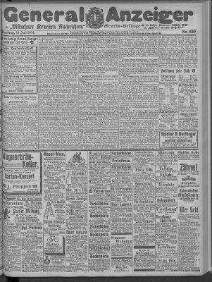 Münchner neueste Nachrichten Samstag 16. Juli 1904