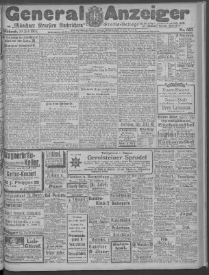 Münchner neueste Nachrichten Mittwoch 20. Juli 1904