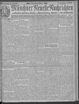 Münchner neueste Nachrichten Donnerstag 21. Juli 1904