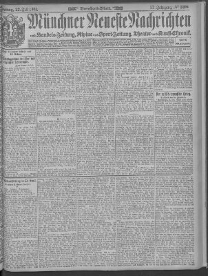 Münchner neueste Nachrichten Freitag 22. Juli 1904