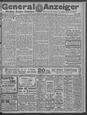 Münchner neueste Nachrichten Montag 25. Juli 1904