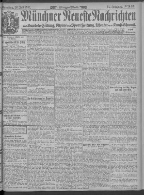 Münchner neueste Nachrichten Dienstag 26. Juli 1904