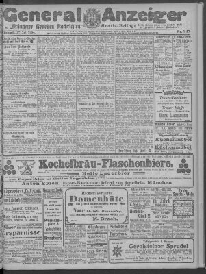 Münchner neueste Nachrichten Mittwoch 27. Juli 1904