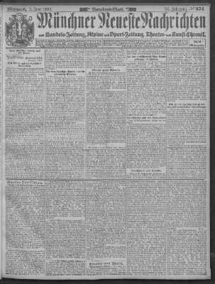 Münchner neueste Nachrichten Mittwoch 3. Juni 1903