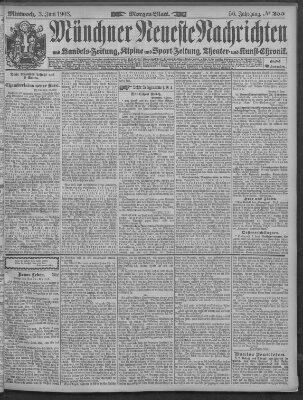 Münchner neueste Nachrichten Mittwoch 3. Juni 1903