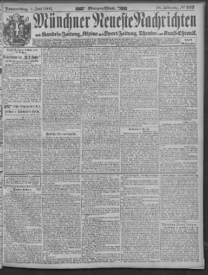 Münchner neueste Nachrichten Donnerstag 4. Juni 1903