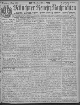 Münchner neueste Nachrichten Dienstag 9. Juni 1903