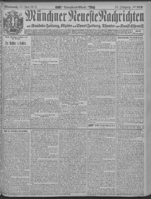 Münchner neueste Nachrichten Mittwoch 17. Juni 1903