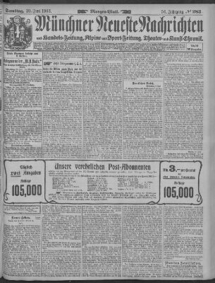 Münchner neueste Nachrichten Samstag 20. Juni 1903