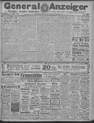 Münchner neueste Nachrichten Dienstag 23. Juni 1903