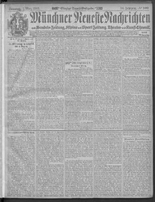 Münchner neueste Nachrichten Sonntag 1. März 1903