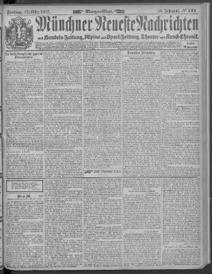 Münchner neueste Nachrichten Freitag 13. März 1903