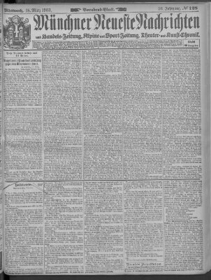 Münchner neueste Nachrichten Mittwoch 18. März 1903