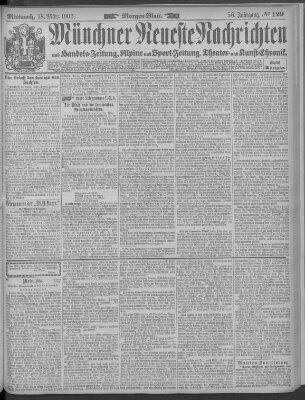 Münchner neueste Nachrichten Mittwoch 18. März 1903